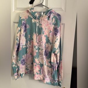 Dear Scarlett Floral Print Hoodie